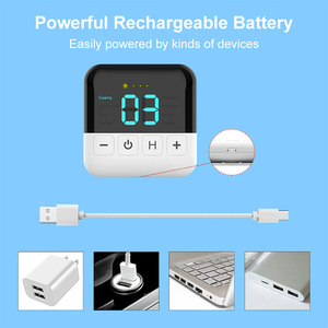 Parche <span class=keywords><strong>TENS</strong></span> Inalámbrico de Vanguardia con Pantalla LCD de 3 Niveles de Calentamiento y 8 Modos para Alivio del Dolor Corporal - Product Image 5