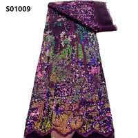 CHOCOO Nouveauté Tissu en dentelle brodée africaine Fournisseurs Fabricants Tissu en dentelle de tulle français à sequins