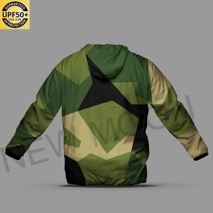Personalized Hunting Windbreaker Jacket Custom <b>Camouflage</b> Design Lightweight UV Protection Outdoor Fishing Hooded Outerwear - Product Image 4