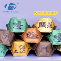 Sachet alimentaire refermable personnalisé en plastique réutilisable pour gaufres, biscuits, noix et aliments pour animaux de compagnie