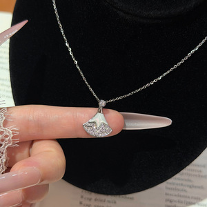 Collier en <span class=keywords><strong>nacre</strong></span> blanche française Resoul, délicat et élégant, avec diamants, sans ternissement, pour mariage - Product Image 4