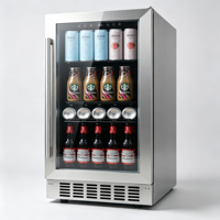 Mini Nevera para Bebidas de Uso Doméstico C-Household, Refrigerador Vertical para Exhibición de Cerveza de 85L