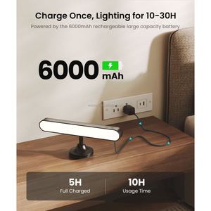 Appliques murales LED rechargeables avec batterie 6000 mAh pour chambre à coucher, commande tactile et télécommande, 3 couleurs - Product Image 2