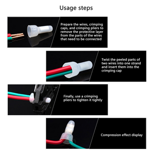 Connecteur Électrique à Raccord Rapide <span class=keywords><strong>HEAVYPOWER</strong></span>, Tube en Cuivre, Nylon PA66, Connecteurs à Emboîtement, Jonction de Fils à Extrémité Fermée 12-24 - Product Image 6