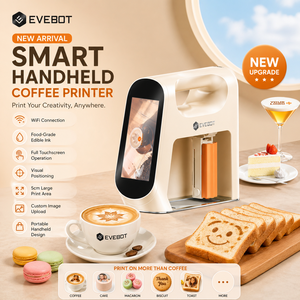 EVEBOT Smart Portable Edible <b>Ink</b> Printer with Touchscreen & Visual Positioning for Coffee, Cake & Food Decoration - Product Image 3