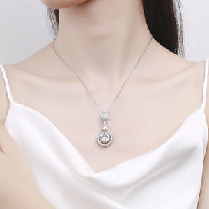 Collar de moissanita de 5CT de plata de ley 925 para mujer, collar de boda clásico a la moda, joyería - Product Image 6