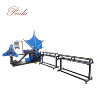 Machine automatique de formage de conduits d'air en spirale Preda avec découpe à la scie, puissance 5,5+4 kW, épaisseur de tôle 0,5-1,2 mm