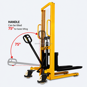 Apilador Hidráulico Manual Directo de Fábrica, 1 Tonelada, 1.6m–2.5m, Carretilla Elevadora con Horquillas Ajustables para Almacén, Fabricante OEM - Product Image 3