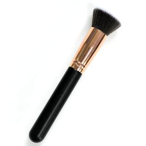 Brocha de Maquillaje <span class=keywords><strong>Kabuki</strong></span> Plana de Madera, Vegana, Profesional, de Alta Calidad, para Rubor, Marca Privada, Superventas - Product Image 1