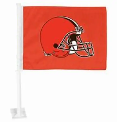 Produktion Großhandel kundenspezifische NFL-Flagge 12 × 18 Zoll Cleveland Browns Autoflagge