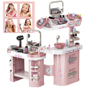 Grande table <span class=keywords><strong>de</strong></span> maquillage carrée en plastique pour enfants, miroir <span class=keywords><strong>de</strong></span> coiffeuse pour filles, jouets d'imitation pour enfants - Product Image 5