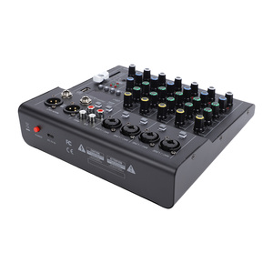 Mixer Audio Portatile a 6 Canali con Lettore MP3 BT, Alimentazione Phantom 48V, Amplificatore per Chitarra Integrato, Console Mixer per Studio - Product Image 4
