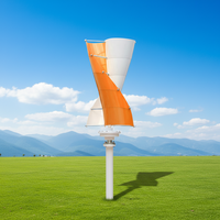 Éolienne à axe vertical 220V 10Kw à faible bruit et démarrage facile pour éclairage public hybride domestique à haute efficacité énergétique