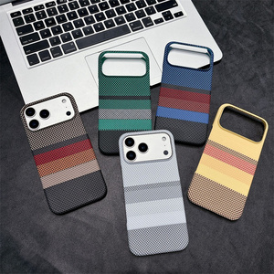 Funda Magnética de Fibra de Carbono para Teléfono Móvil, Compatible con iPhone 17 Air 16 15 Pro Max Ultra, Diseño Magnético TechWoven con Doble Cubierta Trasera - Product Image 1