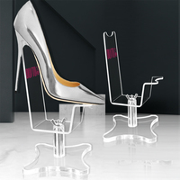 Présentoir de chaussures en acrylique personnalisé présentoir en acrylique transparent pour magasin de chaussures présentoir de chaussures à talons hauts en acrylique pour femmes