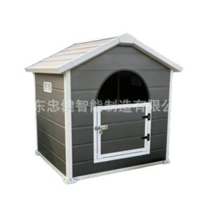 Villa pour animaux de compagnie 4x4 pieds en plastique imperméable, grand enclos pour chien, style simple, pour extérieur - Product Image 2