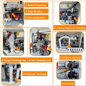 Colle PUR intelligente 8 fonctions pour le travail du <span class=keywords><strong>bois</strong></span>, <span class=keywords><strong>machine</strong></span> à poser les chants PVC pour MDF, mélamine, contreplaqué, avec fonction anti-perforation des trous de charnière - Product Image 3