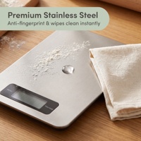 Balance de cuisine en acier inoxydable, fine et minimaliste, pour la pâtisserie et la cuisson à domicile, mesure précise en grammes
