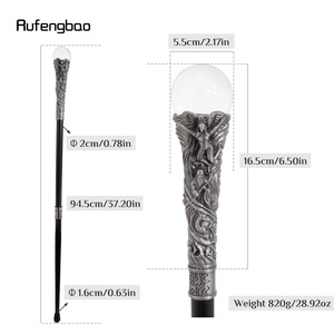 Bâton de marche Rufengbao 94,5 cm avec poignée en alliage et boule de cristal pour un usage luxueux et élégant - Product Image 1