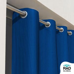 Marine Blue Eyelet Outdoor Curtains 325 GSM with Heavy Duty Weather Resistant Fabric for Vibrant Privacy and Stylish Patio - Product Image 4