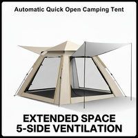 Tente de camping entièrement automatique à ouverture rapide, 3-8 personnes, double couche, tissu Oxford imperméable, tente portable pour la randonnée en plein air, la plage