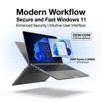 Yifang est un ordinateur portable professionnel de 15,6 pouces avec un processeur AMD Ryzen 5 5500U et prend en charge le déverrouillage par empreinte digitale, avec un boîtier en métal