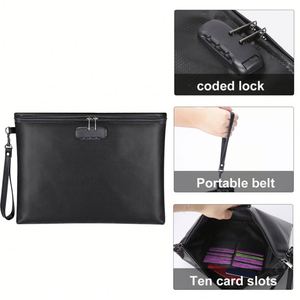 CUSTOM Hot Sale Fireproof and Waterproof File <b>Bag</b> Money <b>Document</b> Storage <b>Bag</b> - Product Image 5