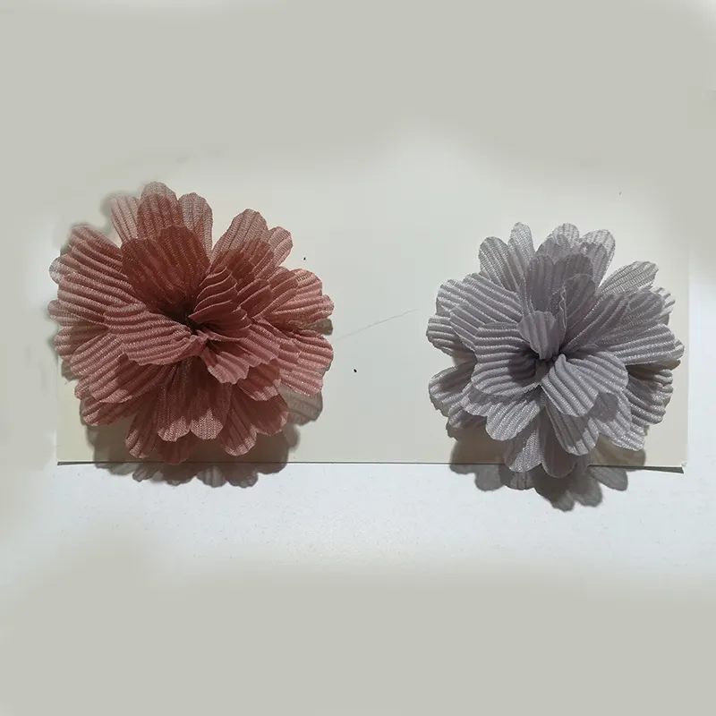 Flor Artificial por atacado flores de tecido fita de cetim feitas à mão flores decorativas flores de tecido para roupas