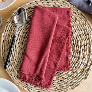 Servilletas de Mesa de Algodón Rojo, Servilletas de Tela Premium con Logotipo Personalizado, Económicas, Reutilizables, para Cenas, <span class=keywords><strong>Bodas</strong></span>, Fiestas, <span class=keywords><strong>Banquetes</strong></span>, Uso Diario - Product Image 1