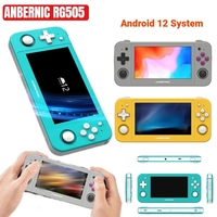 Consola de Juegos Portátil Android RG505 con Pantalla OLED de 4.95 Pulgadas, T618, 4GB de RAM, 128GB de Memoria, Expansión Dual con Tarjeta TF