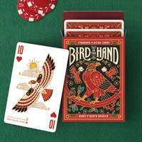 Cartes à jouer Zoe North American Birds - Cartes de jeu rectangulaires standard en papier dans une boîte en carton