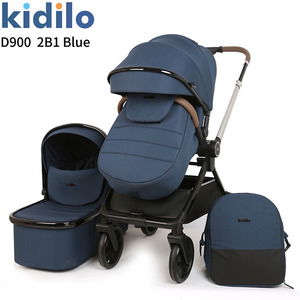 Kidilo D900 + C Poussette bidirectionnelle 2-en-1 haute vue pour bébé Vente en gros d'usine <span class=keywords><strong>Nacelle</strong></span> assise inclinable pour enfants - Product Image 2