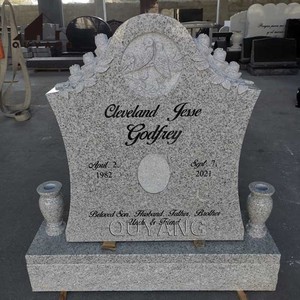 QUYANG <span class=keywords><strong>precio</strong></span> de fábrica moderno único tallado árbol escultura mármol blanco lápida en forma de cisne monumentos - Product Image 4