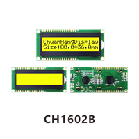 Afficheur LCD 1602 QAPASS CH1602B, module LCD 16x2 monochrome à cristaux liquides avec grande fenêtre, type COB, pinout 1602 HD162A