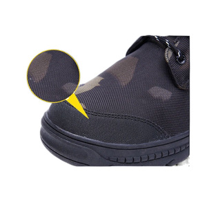 Bottes de chasse d'hiver pour hommes, camouflage, doublure en laine épaisse, talon moyen, semelle en caoutchouc antidérapante, lacets avant, couleur unie, bottes de neige - Product Image 1