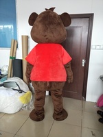 Costume de mascotte singe brun pour adulte, prix usine Blue Sky, Noël, avec T-shirt rouge, conception personnalisée, commandes OEM/ODM