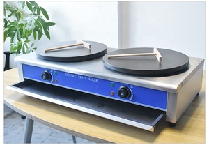 Máy Làm Bánh <span class=keywords><strong>Crepe</strong></span> Điện Hai Đĩa Thương Mại Máy Làm Bánh Kếp Đôi 40Cm Máy Làm Đồ Ăn Vặt - Product Image 4