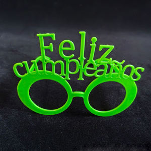 Gafas de PVC con Forma de Cinco Estrellas de Feliz Cumpleaños en Español para Regalos de Navidad, Halloween y Graduación - Product Image 3