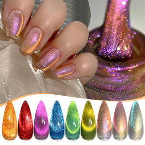 Kit de Manucure Professionnel : Vernis à Ongles Gel Effet Œil de Chat 9 Couleurs 7,5ml, Longue Durée, Colle Magnétique, Séchage LED, Vernis en Bouteille pour Nail Art - Product Image 1