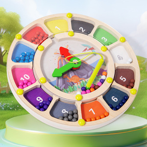 Montessori đồng hồ bằng gỗ Mê Cung giáo dục đồ chơi cho trẻ em động cơ tốt & đếm màu nhận thức trò chơi EN71 chứng nhận - Product Image 2