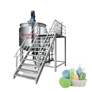 Double Jacketed Mixing Tank with Heater Sauce Jam Ketchup Industrial Mixing Tanks 500 L Stainless Steel Chemicals Cosmetic Mixer