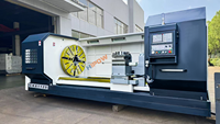 Torno CNC Horizontal Automático de 2 Ejes CK61125-4000MM con Control FANUC, Husillo Único, Cama Plana de Servicio Medio y Alta Precisión