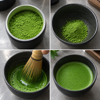 Poudre de thé vert Matcha de qualité cérémoniale biologique premium, certifiée UE, en vrac, en pot personnalisé, pour boisson saine, de l'Uji japonaise