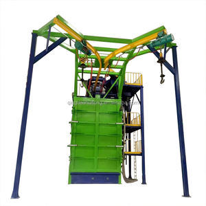 Limpeza automática roda liga Gancho rotativo Overhead tipo tiro jateamento limpeza máquina - Product Image 1