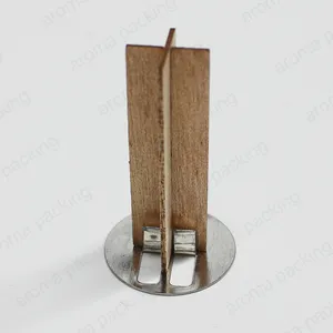 Wholesale Eco-friendly Booster Wood Wicks With Metal Sustainer Candle Wicks Double Wicks Candle Accessories