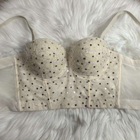 Robe de lingerie sexy scintillante pour femme, costume de soirée vintage, corsets et bustiers pour fête