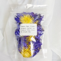 2024 nouvelle récolte de fleurs de lotus bleu séchées biologiques sans conservateurs à base de plantes à fleurs entières pour le thé Lan Lian Hua