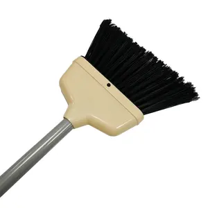 Plastic Solid Color Open Velvet Angle Plastic Floor Cleaning Broom Sweeping Broom