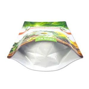 Low MOQ Customized Design Resealable Zipper Glossy Finish Health Slimming Ingredients Stand Up Packaging Doypack