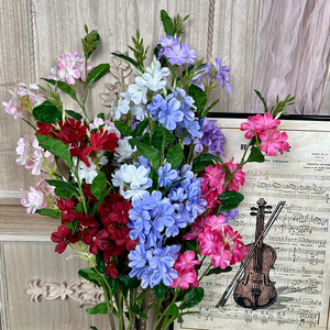 Fleurs artificielles en soie, bouquet multicolore, décoration de mariage et de maison, fabrication artisanale, moulage par injection, origine Chine - Product Image 1